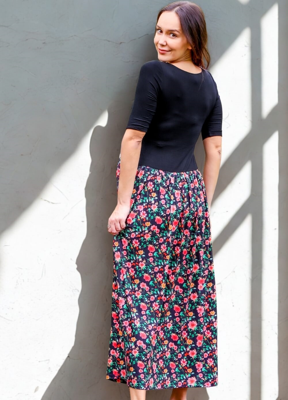 Floressa - Cassia Crossover Maternity Nursing Maxi Dress