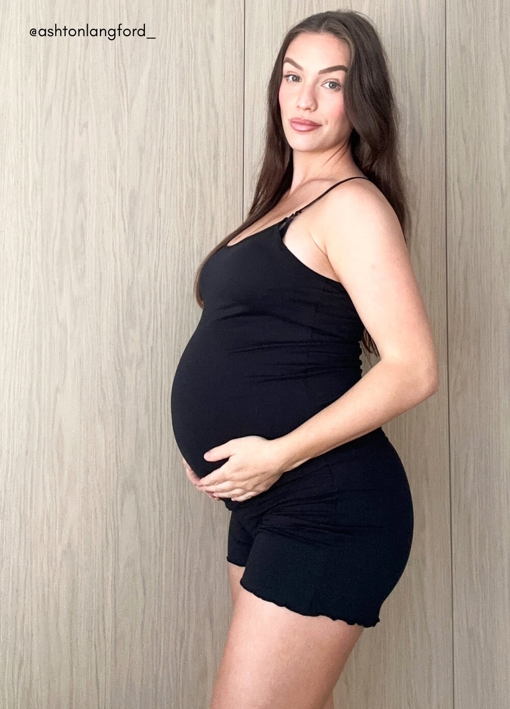 Lait & Co - Essence Maternity Nursing Cami Lounge Set in Black