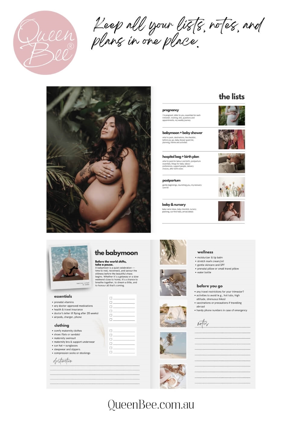 Koelle Studio – Mini Pregnancy Journal Companion – A5 | Queen Bee