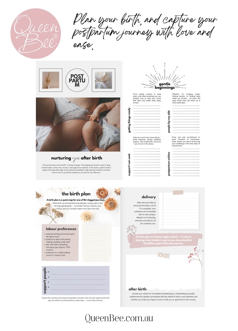 Koelle Studio – Mini Pregnancy Journal Companion – A5 | Queen Bee