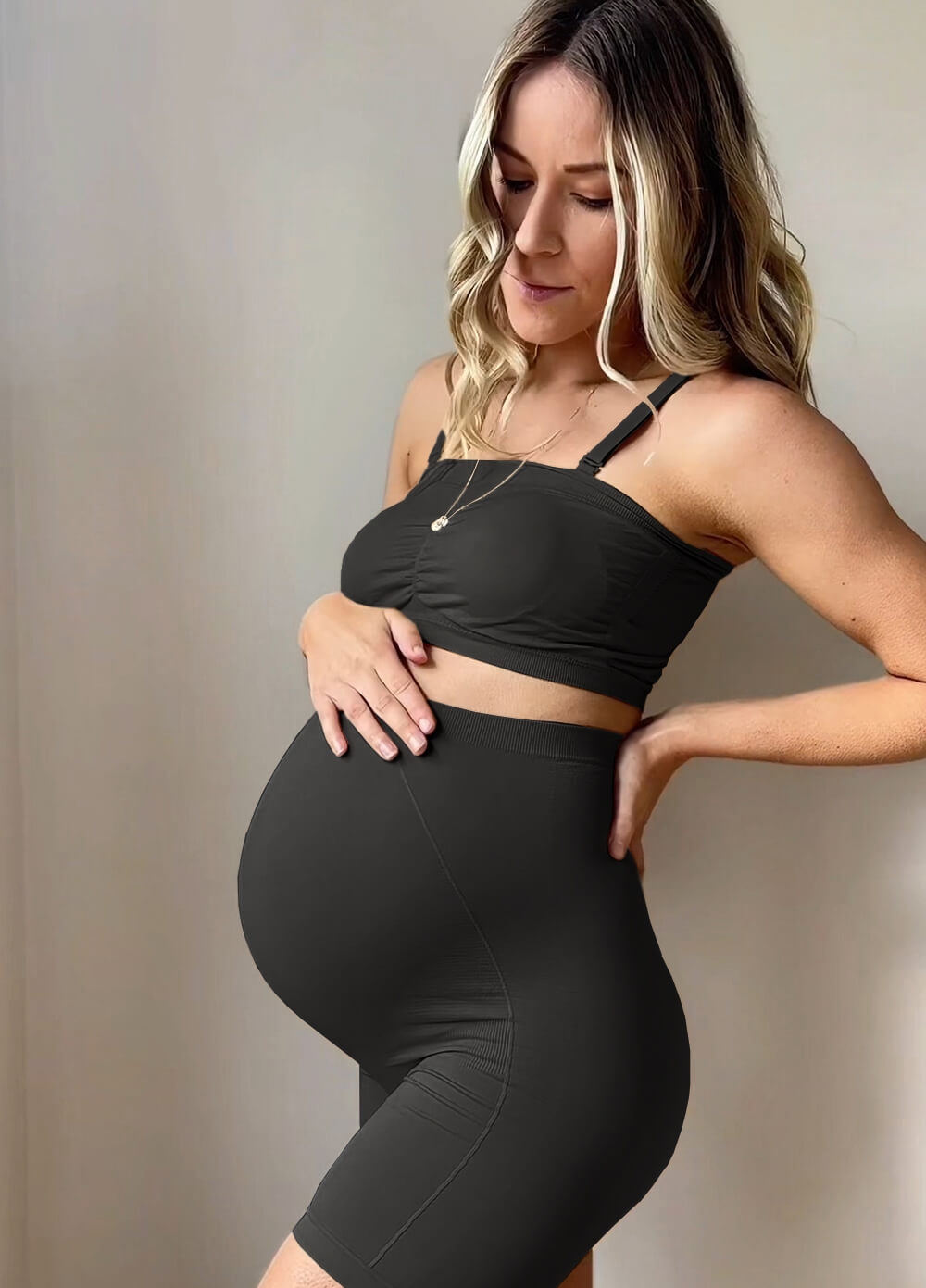 Anya Straplesss Pregnancy Bra in Black | Queen Bee