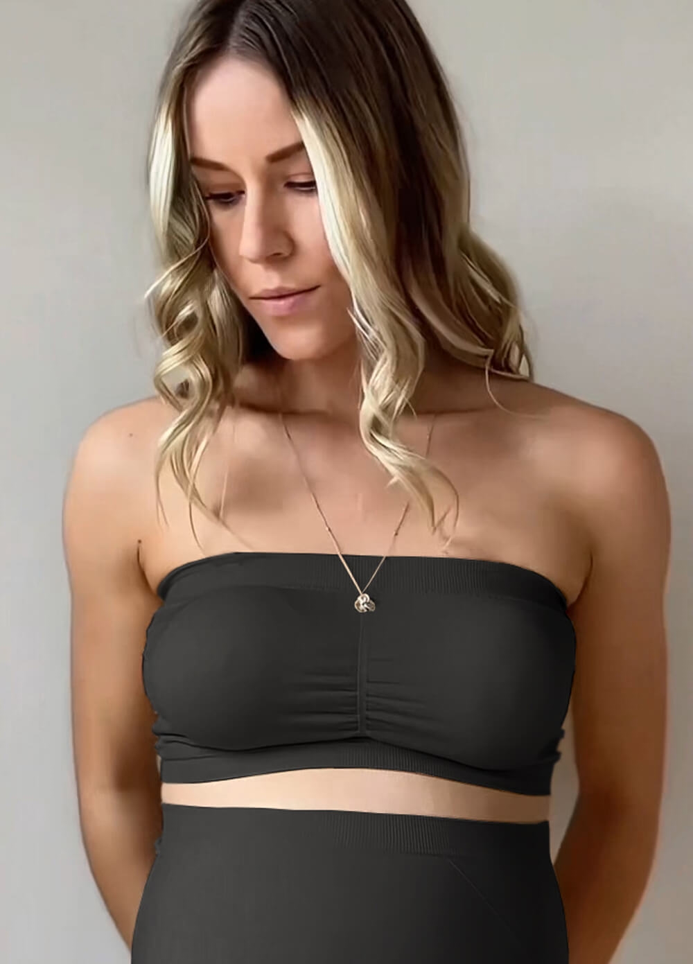 Anya Straplesss Pregnancy Bra in Black | Queen Bee
