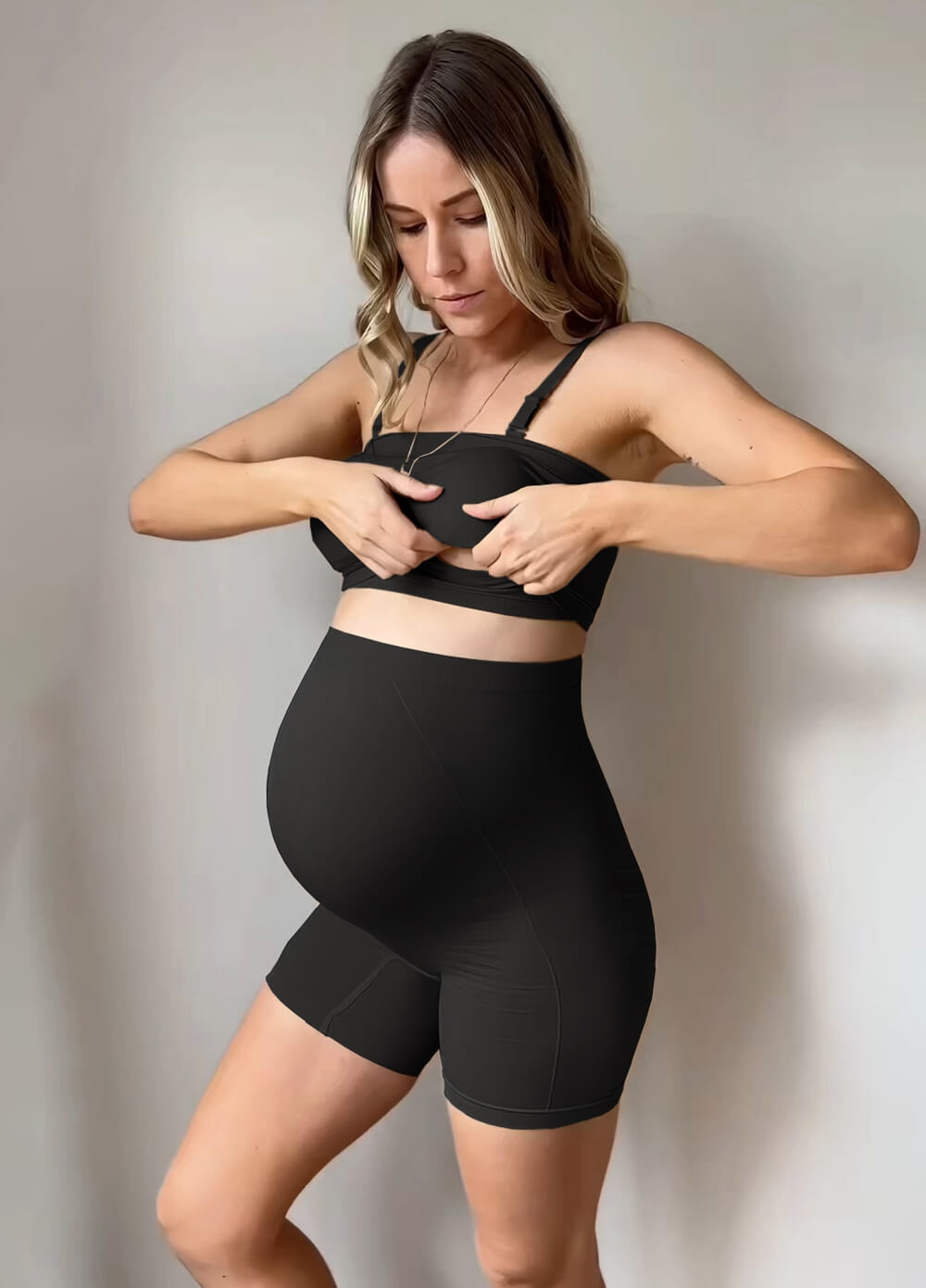 Anya Straplesss Pregnancy Bra in Black | Queen Bee