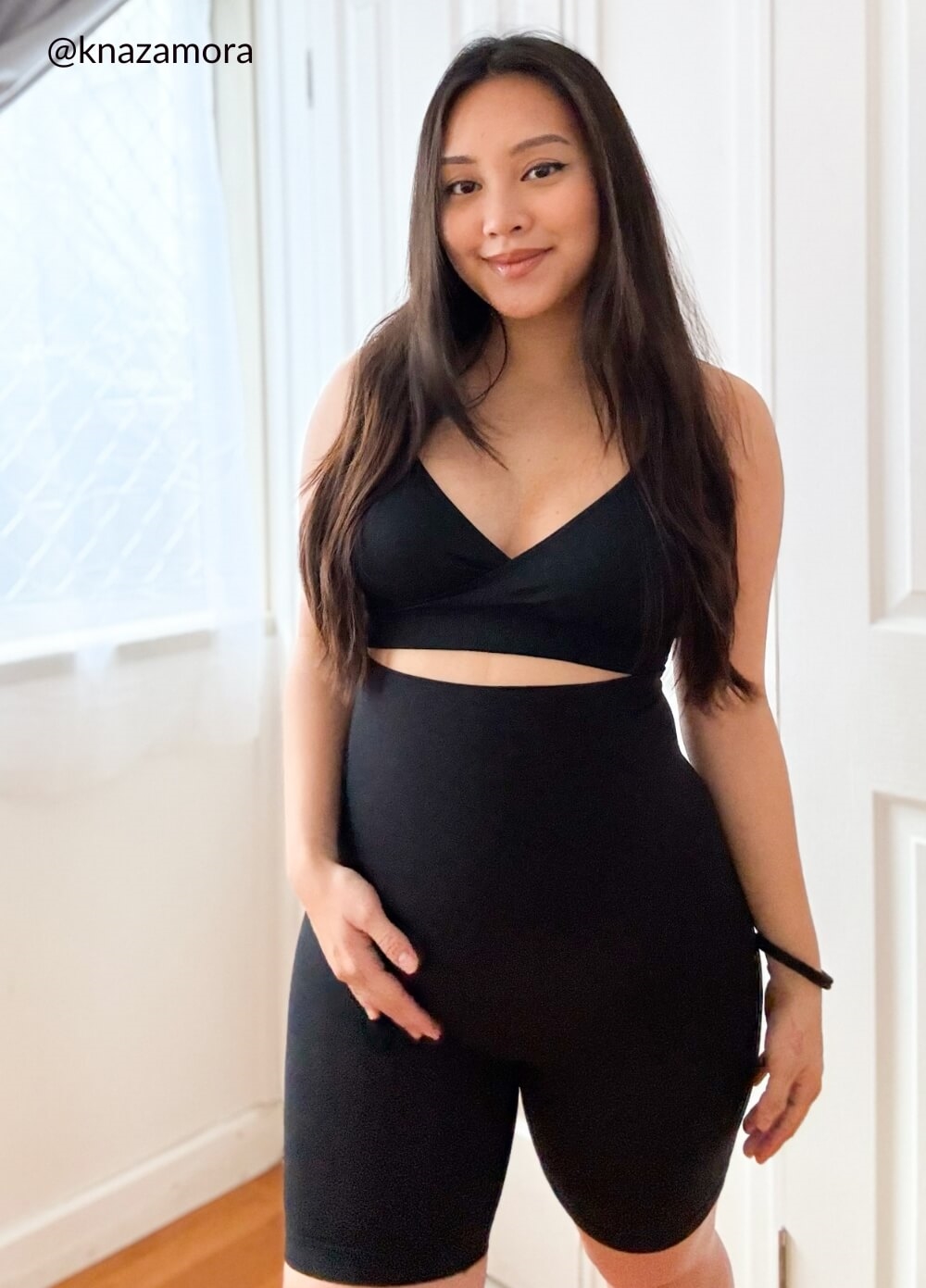 Queen Bee - Ariel High Waist Postpartum Control Shorts in Black