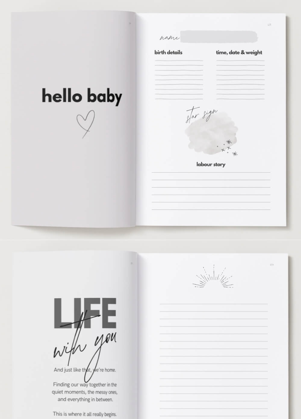 Hey Bae, Were Pregnant Journal by Koelle Studio
