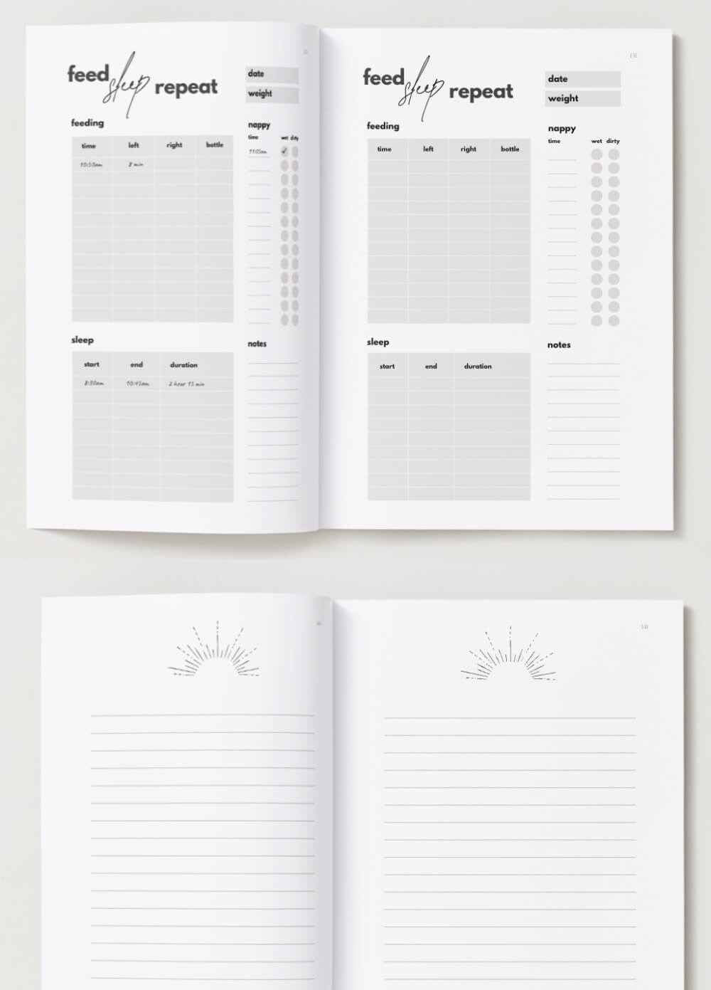 Hey Bae, Were Pregnant Journal by Koelle Studio