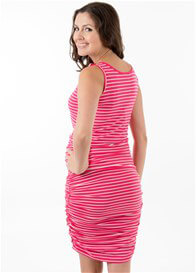 Floressa - Landon Nursing Tank Dress in Pink Stripe