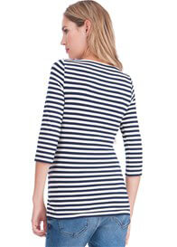 Seraphine - Bamboo Nursing Top in Navy Stripes 