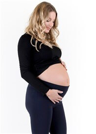 Floressa Charlee Ponte Maternity Pants in Navy Blue | Queen Bee