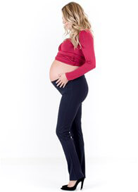 Floressa - Felicia Straight Leg Navy Maternity Pants | Queen Bee