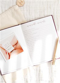 Blossom & Pear - Hello Little Mama Pregnancy Journal in Crimson