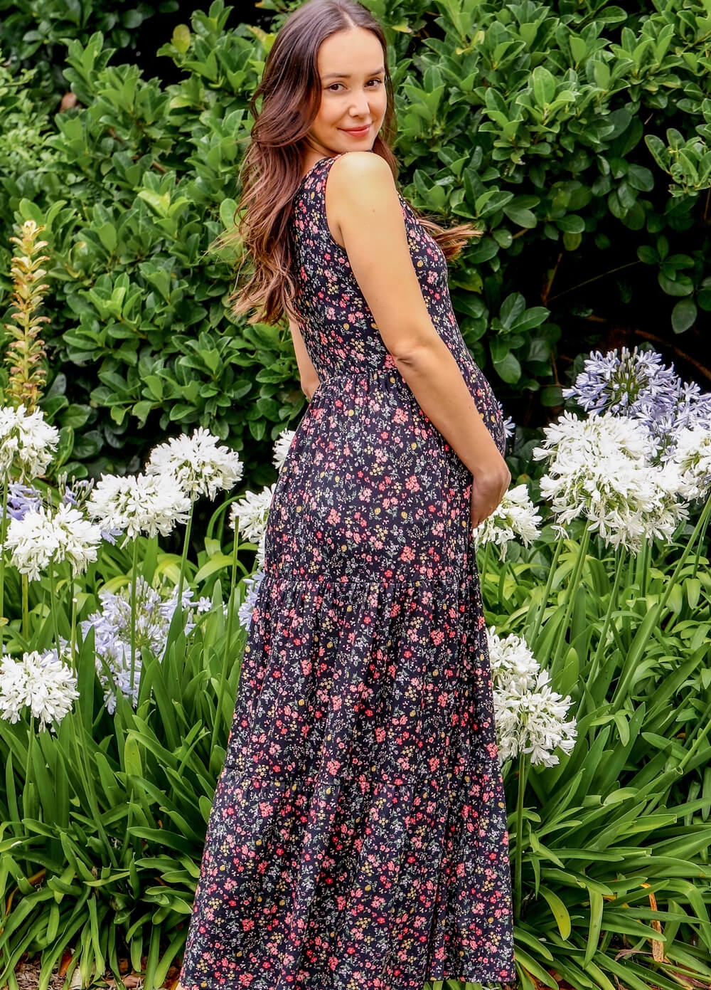 Floressa - Briar Tiered Nursing Maxi Dress
