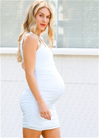 Floressa - Chione Nursing Tank Dress in Icy White - ON SALE