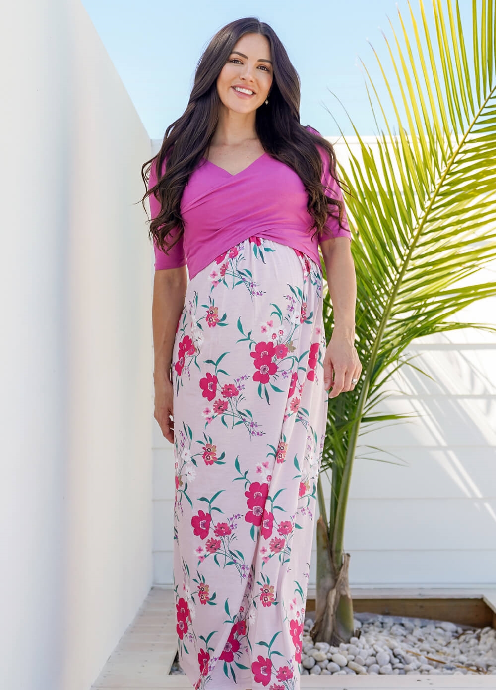 Floressa - Dahlia Crossover Nursing Maxi Dress