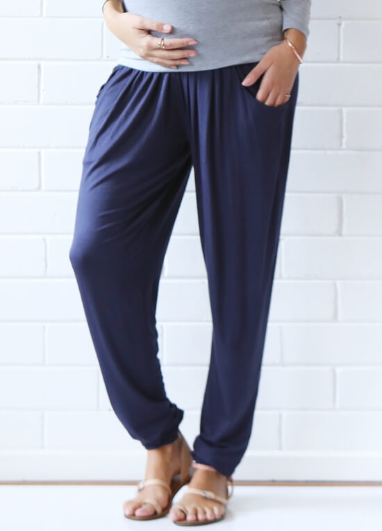 Floressa Kory Pleated Slouchy Maternity Pant Queen Bee