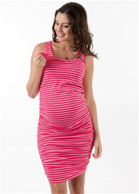 Floressa - Landon Nursing Tank Dress in Pink Stripe