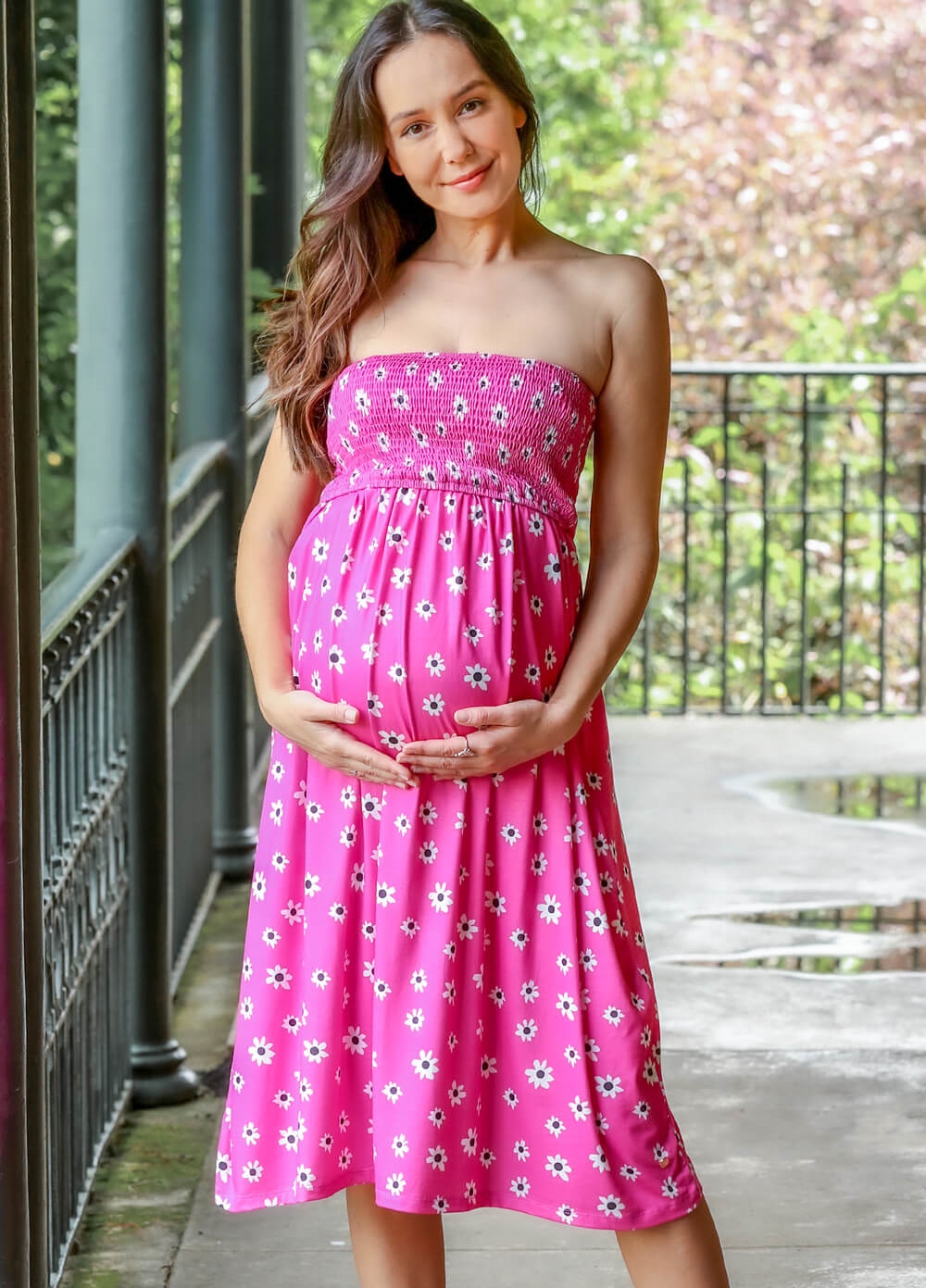 Maternity Rosa Floressa - Rosita Smocked Maternity Nursing Dress