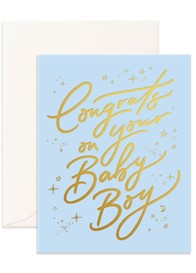 Fox & Fallow - Congrats Baby Boy Greeting Card