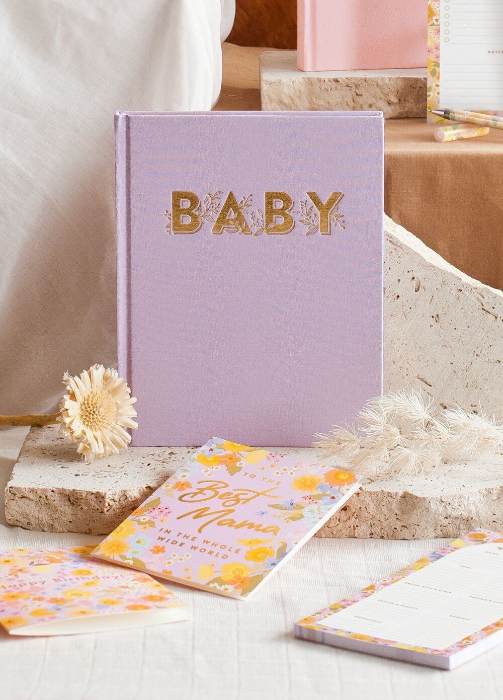 Fox & Fallow - Mini Baby Book in Lilac