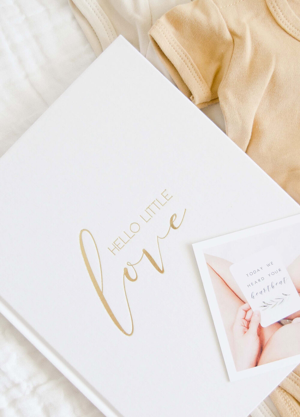 Blossom & Pear - Hello Little Love Pregnancy & Baby Journal in White
