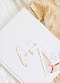 Blossom & Pear - Hello Little Love Pregnancy & Baby Journal in White