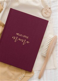 Blossom & Pear - Hello Little Mama Pregnancy Journal in Crimson