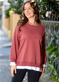 Lait & Co - Clarette Mock Layered Nursing Sweater 