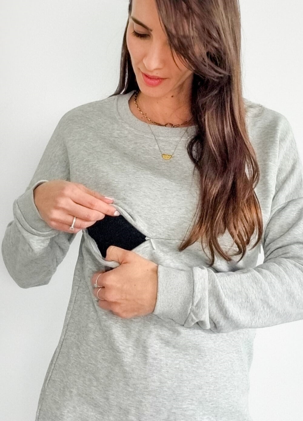 Lait & Co - Deanna Nursing Jumper in Grey