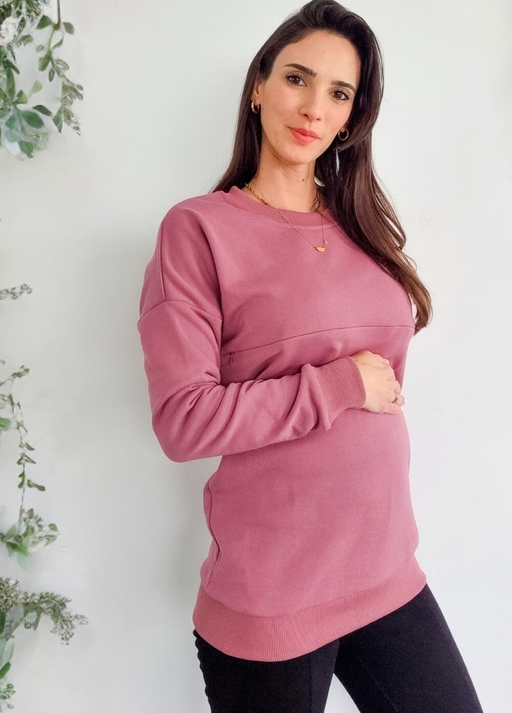 Lait & Co - Deanna Nursing Jumper in Rose