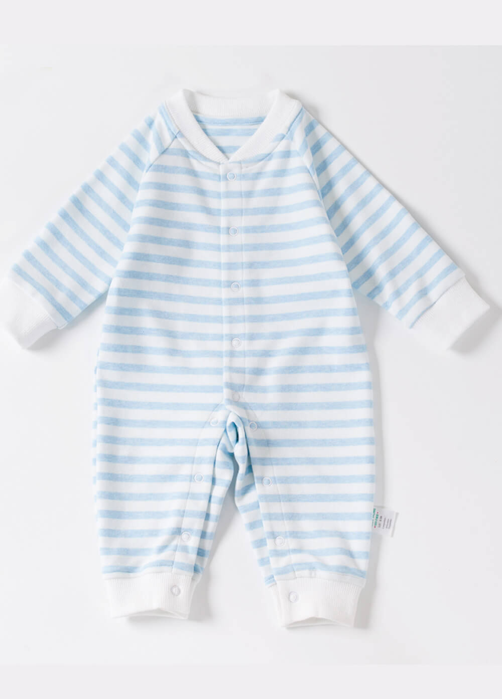 Queen Bee Lille Newborn Baby Onesie in Blue Stripes from Lait & Co
