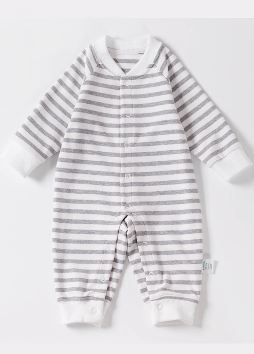 Queen Bee Lille Newborn Baby Onesie in Grey Stripes from Lait & Co