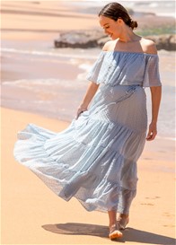 Lait & Co - Lily-Rose Flowing Maxi Dress in Sky Blue