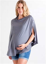 Lait & Co - Memoire Nursing Cover Shawl in Charcoal