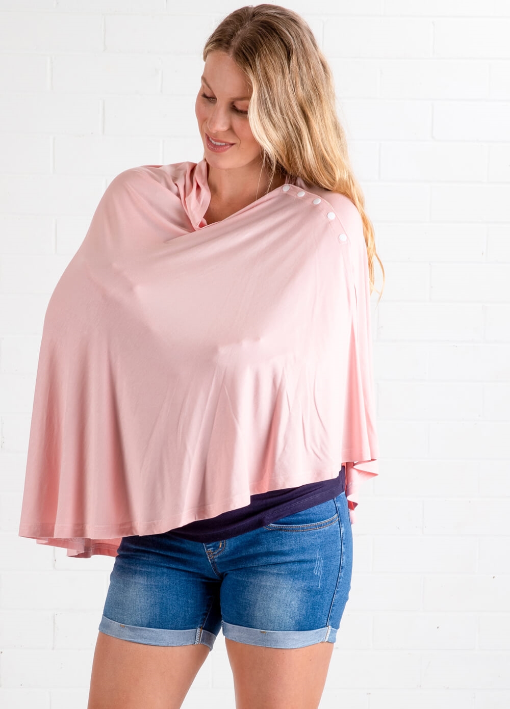 Lait & Co - Memoire Nursing Cover Shawl in Pink