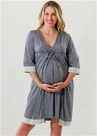 Lait & Co - Moselle Pregnancy Robe in Blue