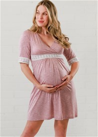 COLORFULLEAF Labor Delivery Nursing Hospital Pregnant Nightgown Maternity Sleep Dress Nightshirt for Breastfeeding 