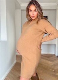 Lait & Co - Peyton Polo Knit Jumper Dress in Camel