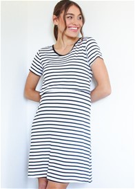 Lait & Co - Rive 'Everyday With You' Nursing Dress in Black Stripes