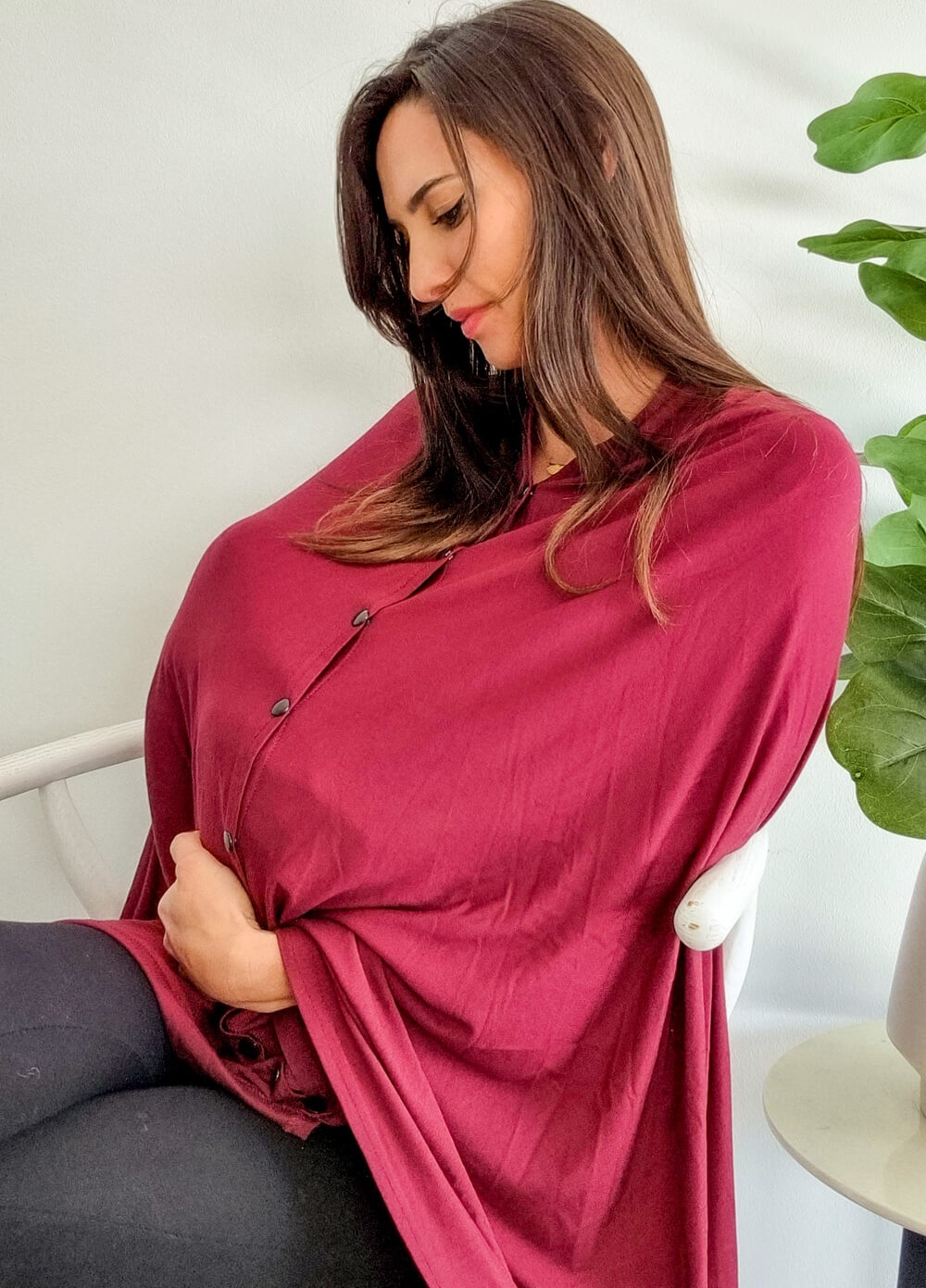 Lait & Co - Samira Nursing Cover in Burgundy