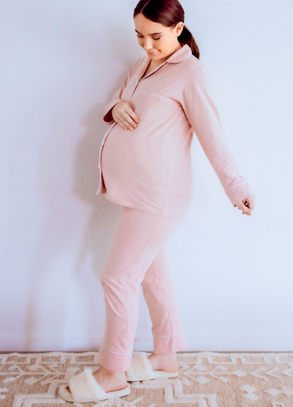 Lait & Co - Seraphina Maternity Nursing Pyjama Set in Pink