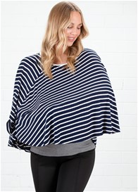 Lait & Co - Zilia Nursing Cover in Navy Stripes