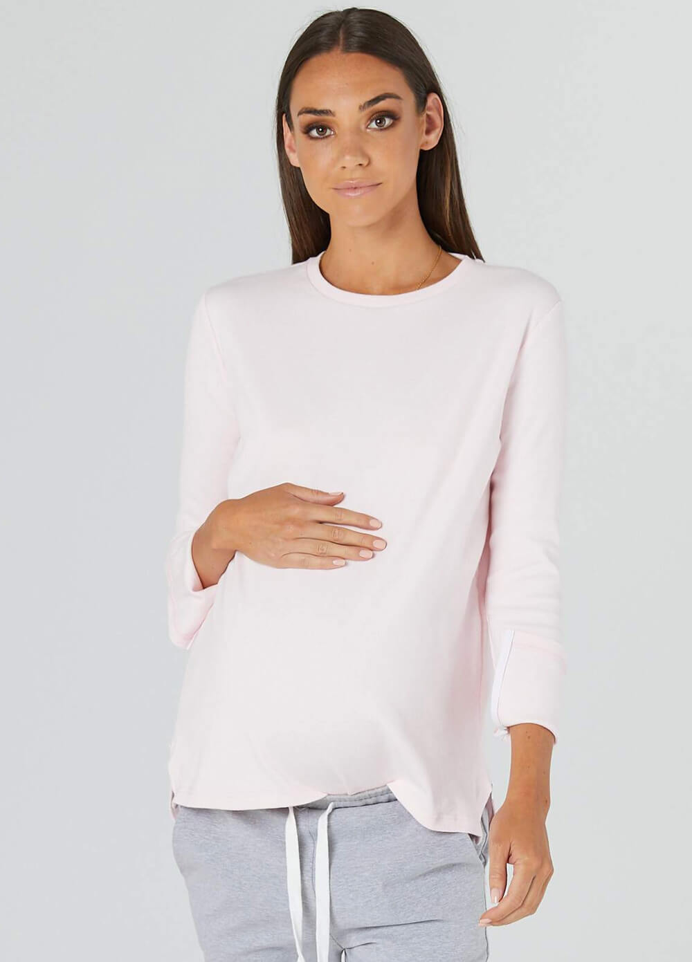 Rancho Relaxo Maternity Nursing Jumper in Pink Stone by Legoe