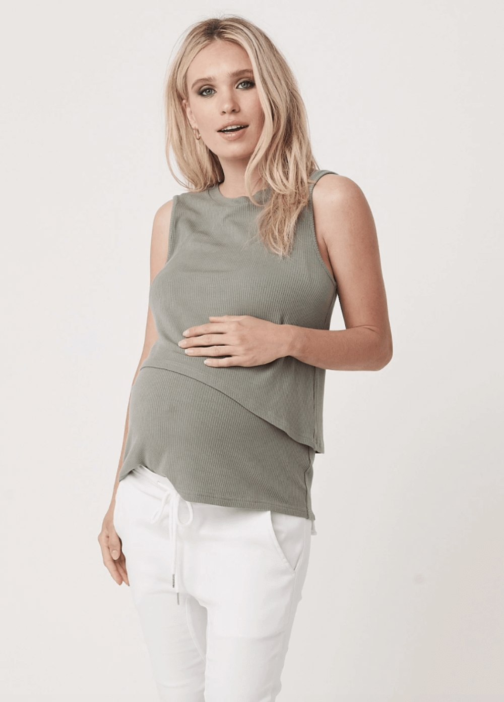 Legoe - Rib Knit Nursing Tank 