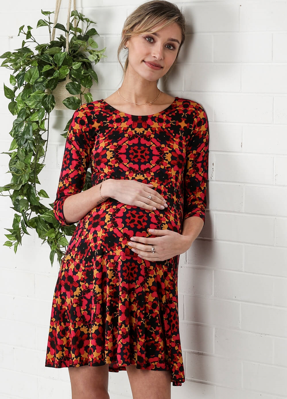 Red Utopia Kelsey Maternity Dress by Leota