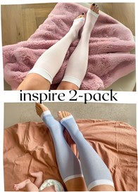 Mama Sox - 2-Pair Inspire Compression Socks Bundle in Blue/Pink