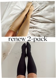Mama Sox - 2-Pair Renew Compression Socks Bundle in Black/Nude