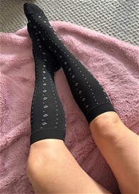 Mama Sox - Delight Compression Socks in Black Eyelet
