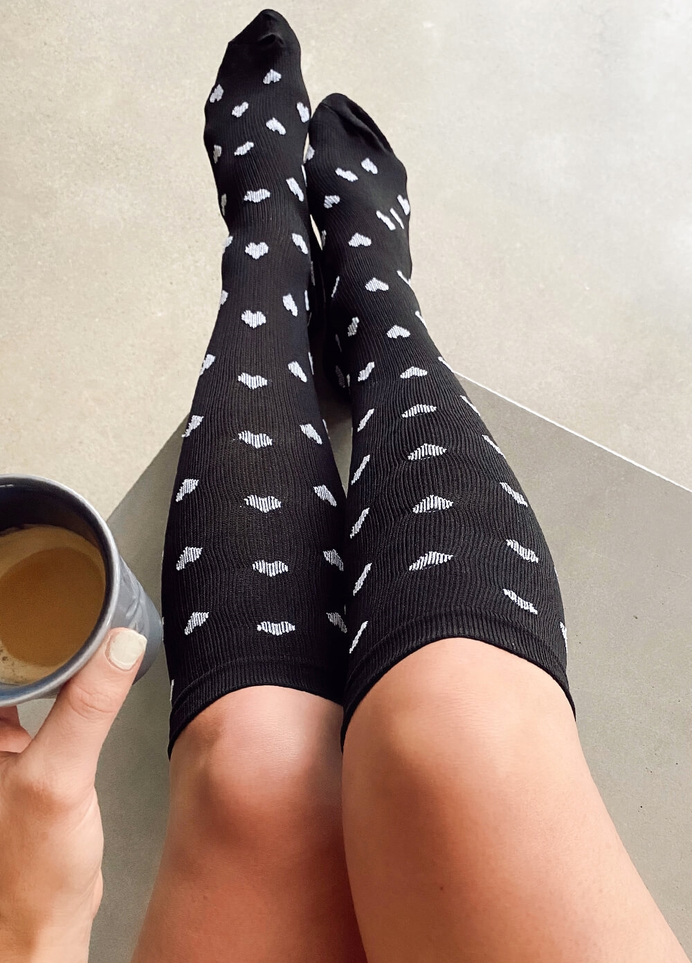 Mama Sox - Delight Compression Socks in Black Heart