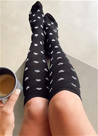 Mama Sox - Delight Compression Socks in Black Heart