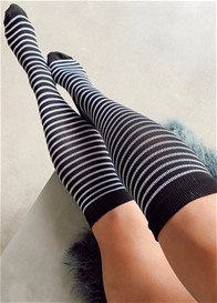 Mama Sox - Delight Compression Socks in Black Stripe